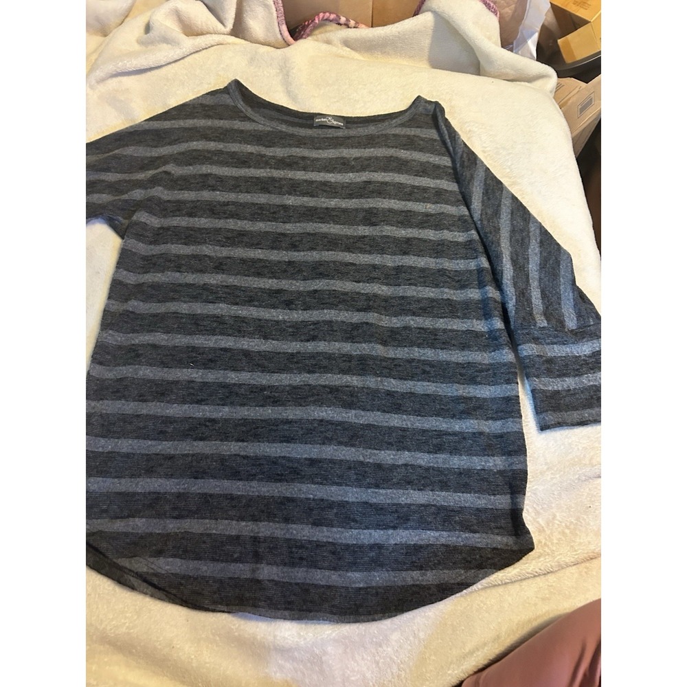 Market‎ & Spruce Grey Black Tunic Top Medium Knit